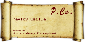 Pavlov Csilla névjegykártya