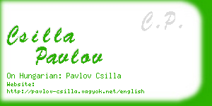 csilla pavlov business card